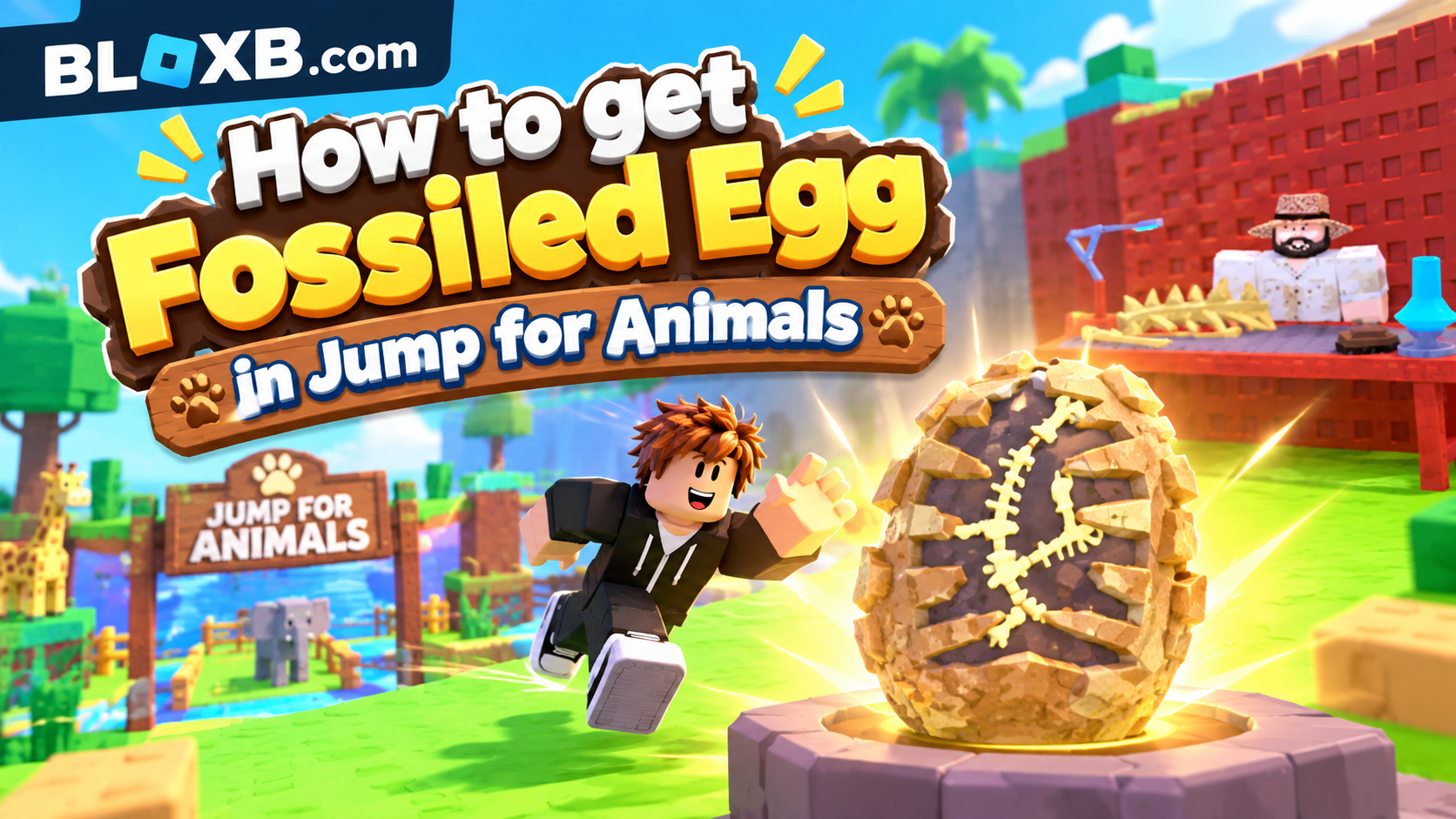 How to get Fossiled Egg in Jump for Animals